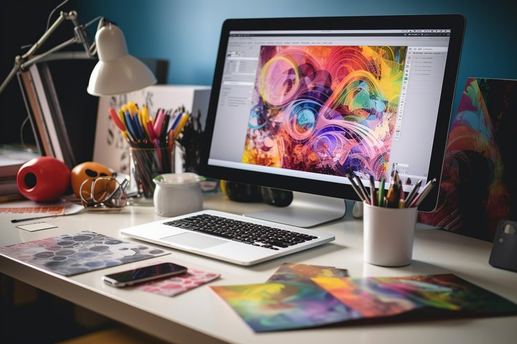 Designer a desenvolver o processo criativo de rebranding