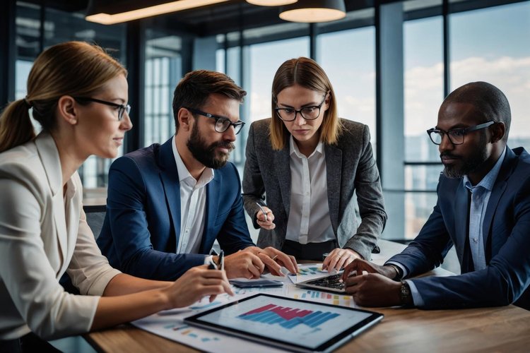 Funil de vendas: equipe analisando estratégias de vendas na prática