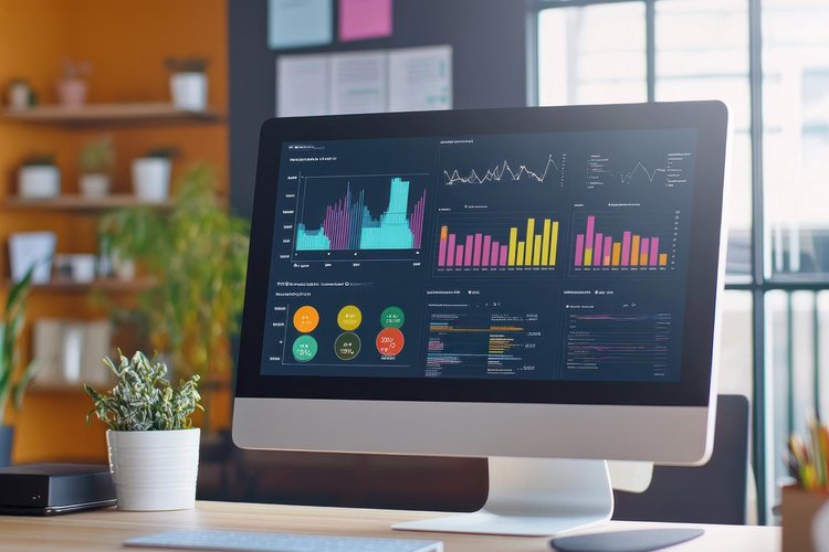 Dashboard de analytics com métricas e resultados de campanhas de Meta ads